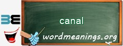 WordMeaning blackboard for canal